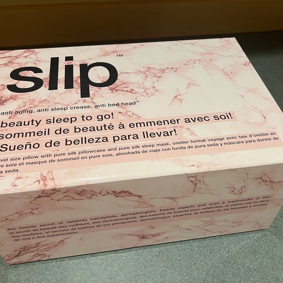 Slip beauty sleep to go silk mask & pillow set pink marble limited edition - Picture 2 of 7